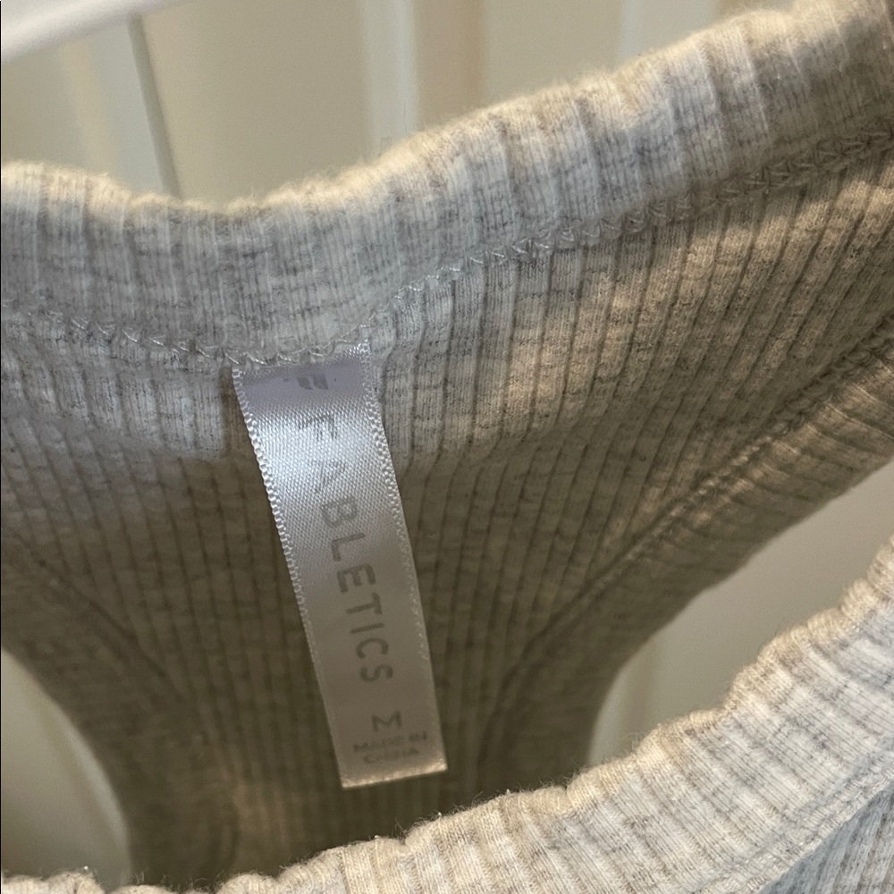 Fabletics Heather Gray Ribbed Tank - Picture 2 of 4
